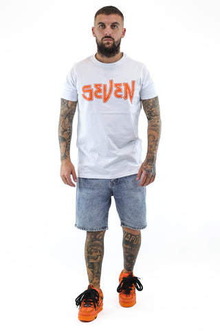 Seven T-Shirt orange white