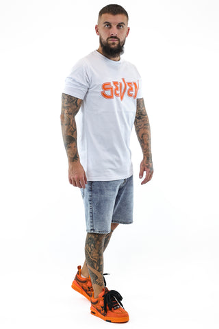 Seven T-Shirt orange white