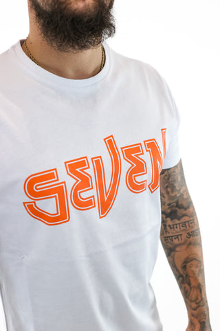 Seven T-Shirt orange white