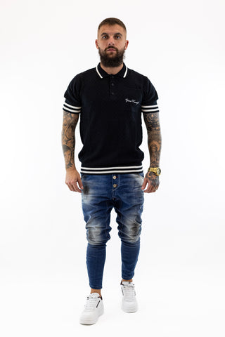 Polo Malha Preto Gianni Kavanagh