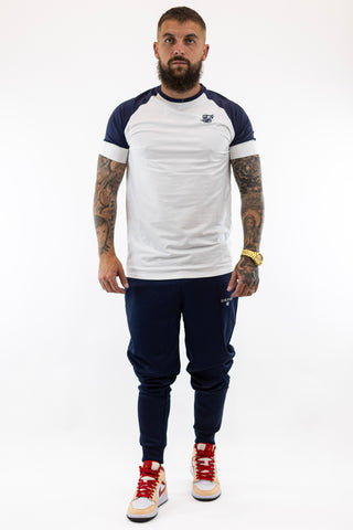 Tech T-Shirt White Navy Sik Silk