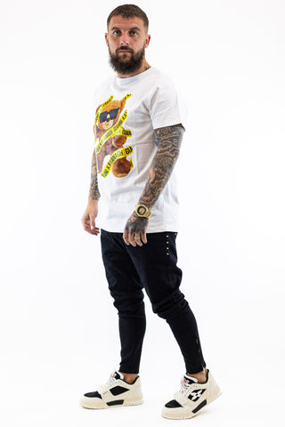 T-shirt Branca Danger Bear Gianni Kavanagh
