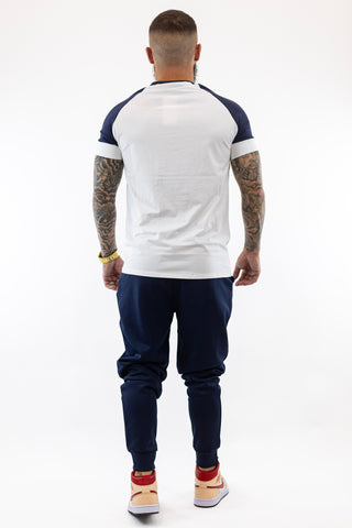 Tech T-Shirt White Navy Sik Silk