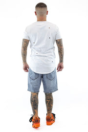 Seven T-Shirt basic destroy white