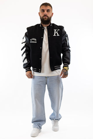 Casaco Bomber Preto Varsity Gianni Kavanagh
