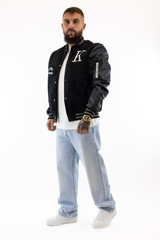 Casaco Bomber Preto Varsity Gianni Kavanagh