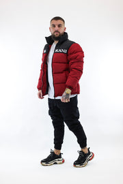 Retro essential puffer jacket dark red