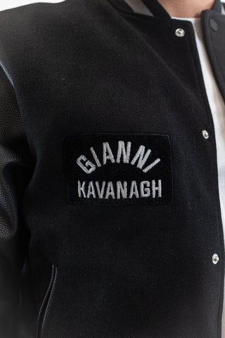 Casaco Bomber Preto Varsity Gianni Kavanagh