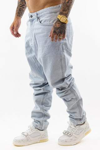 Small Signature Tapered Five Pocket Denim Bleached Blue Karl Kani