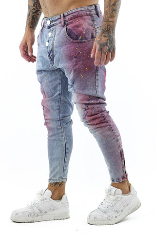 Calça Seven paint pink Jeans