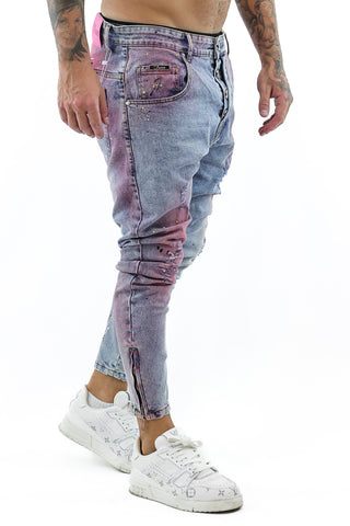 Calça Seven paint pink Jeans