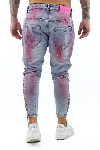 Calça Seven paint pink Jeans