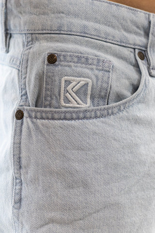 Small Signature Tapered Five Pocket Denim Bleached Blue Karl Kani