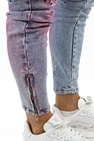 Calça Seven paint pink Jeans