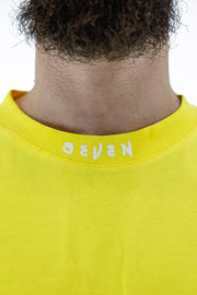 T-shirt Seven Sleveless - Yellow & White