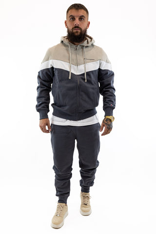 Fato Treino Completo Bege e Cinza Champion