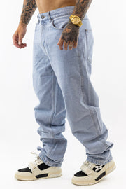 Small Signature Baggy Five Pocket Denim Light Blue Karl Kani