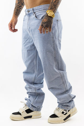 Small Signature Baggy Five Pocket Denim Light Blue Karl Kani