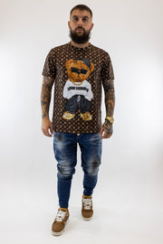 T-Shirt Castanha Urso Gianni Kavanagh