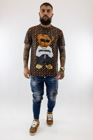 T-Shirt Castanha Urso Gianni Kavanagh