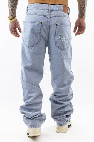 Small Signature Baggy Five Pocket Denim Light Blue Karl Kani