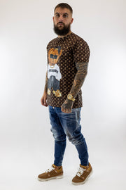 T-Shirt Castanha Urso Gianni Kavanagh