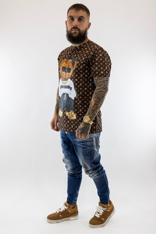 T-Shirt Castanha Urso Gianni Kavanagh