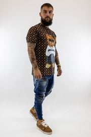 T-Shirt Castanha Urso Gianni Kavanagh