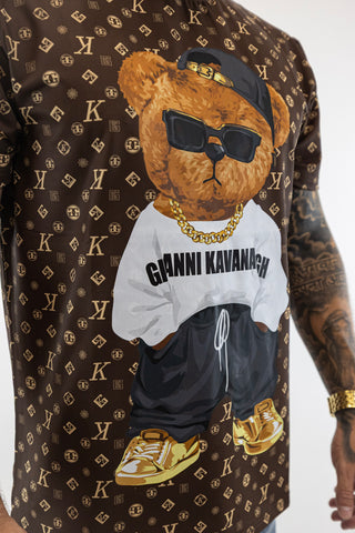 T-Shirt Castanha Urso Gianni Kavanagh
