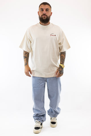 Signature T-Shirt Ecru Sik Silk