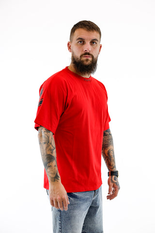 T-shirt Seven Sleveless - Red & Black