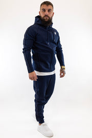 Fato Treino Completo Listado Azul Sik Silk