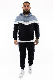 Fato Treino Completo Preto e Azul Champion