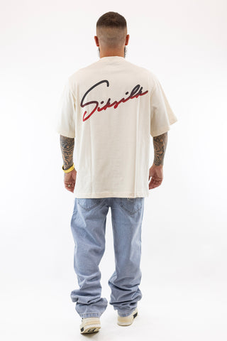 Signature T-Shirt Ecru Sik Silk