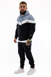 Fato Treino Completo Preto e Azul Champion