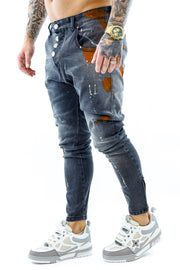 Seven Grey Orange Jeans