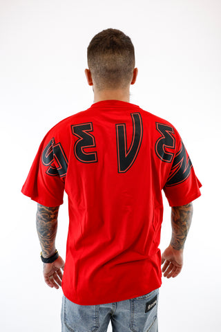 T-shirt Seven Sleveless - Red & Black