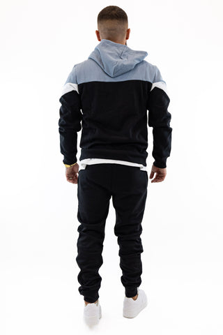 Fato Treino Completo Preto e Azul Champion