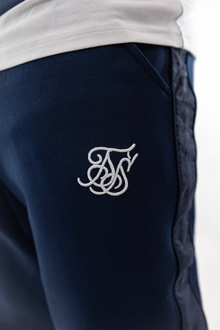 Fato Treino Completo Listado Azul Sik Silk