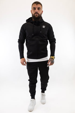 Fato Treino Completo Preto Listado Sik Silk