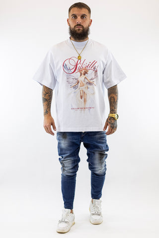 T-Shirt Branca Anjo Sik Silk