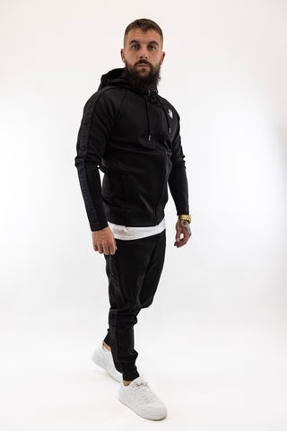 Fato Treino Completo Preto Listado Sik Silk