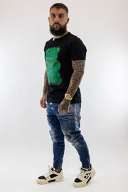 T-Shirt Preta Urso Verde Gianni Kavanagh
