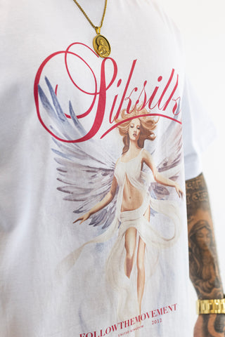 T-Shirt Branca Anjo Sik Silk