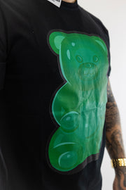 T-Shirt Preta Urso Verde Gianni Kavanagh