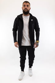 Fato Treino Completo Preto Listado Sik Silk