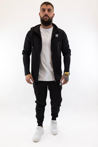 Fato Treino Completo Preto Listado Sik Silk