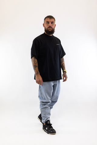 T-Shirt Oversized Preta Sik Silk