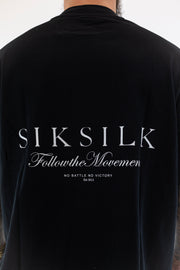 T-Shirt Oversized Preta Sik Silk
