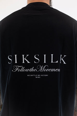 T-Shirt Oversized Preta Sik Silk